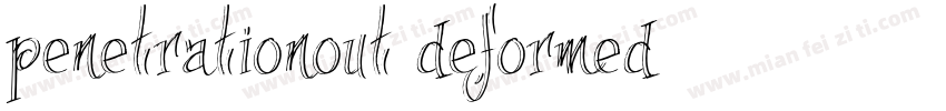 penetrationout deformed字体转换